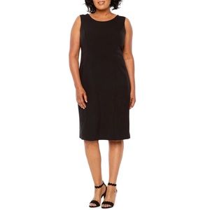 Evan Picone Black Label sheath dress black plus 14